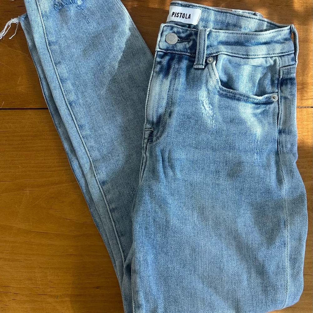 Pistola Women's Faded Blue Skinny Jeans